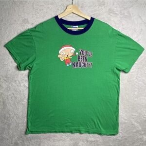Family Guy Stewie Griffin Santa Claus You've Been Naughty 2009 T-Shirt Green XL